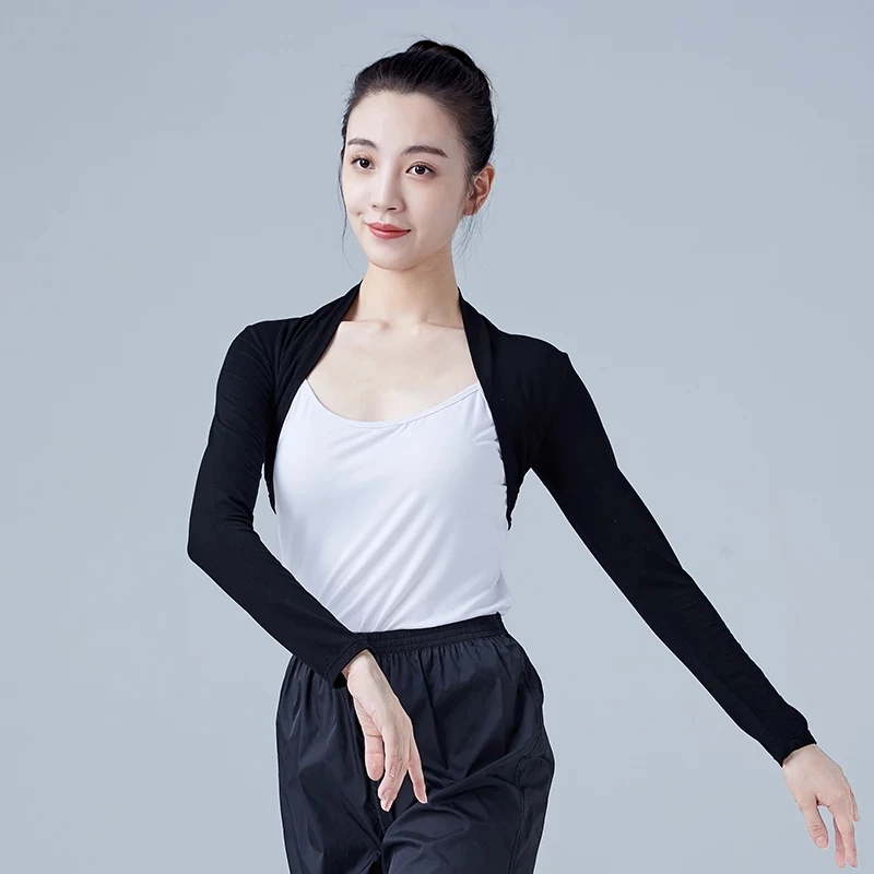 Woman Ballet Tops Modal Dance Coat Adult Long Sleeve Shawl for Dancing