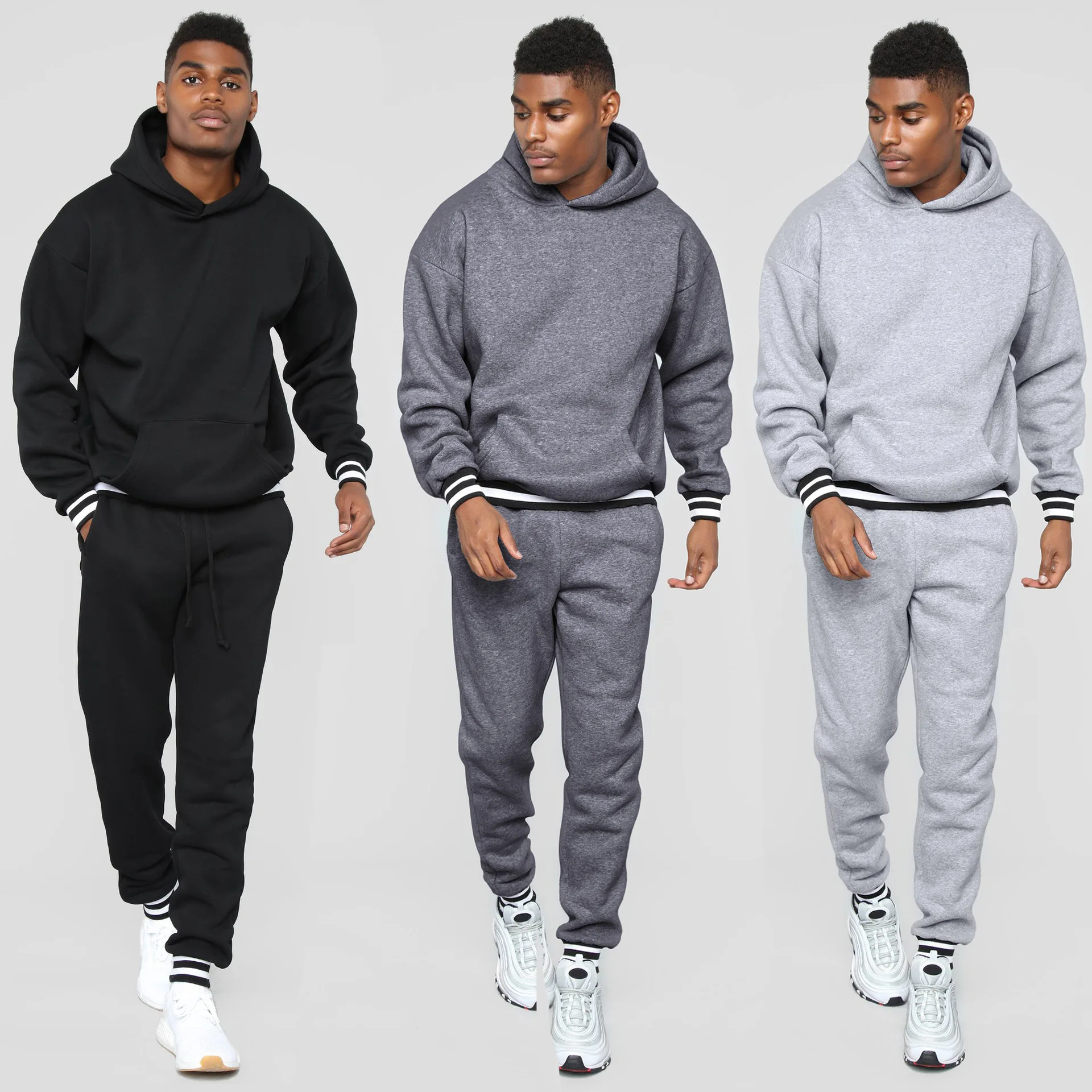 

Casual Bulk Wholesale Tracksuit Private Label Sweat Suit Jogging Sports Running Gym Fitness Training Wear Hoodie And Jogger Set, Customized colors