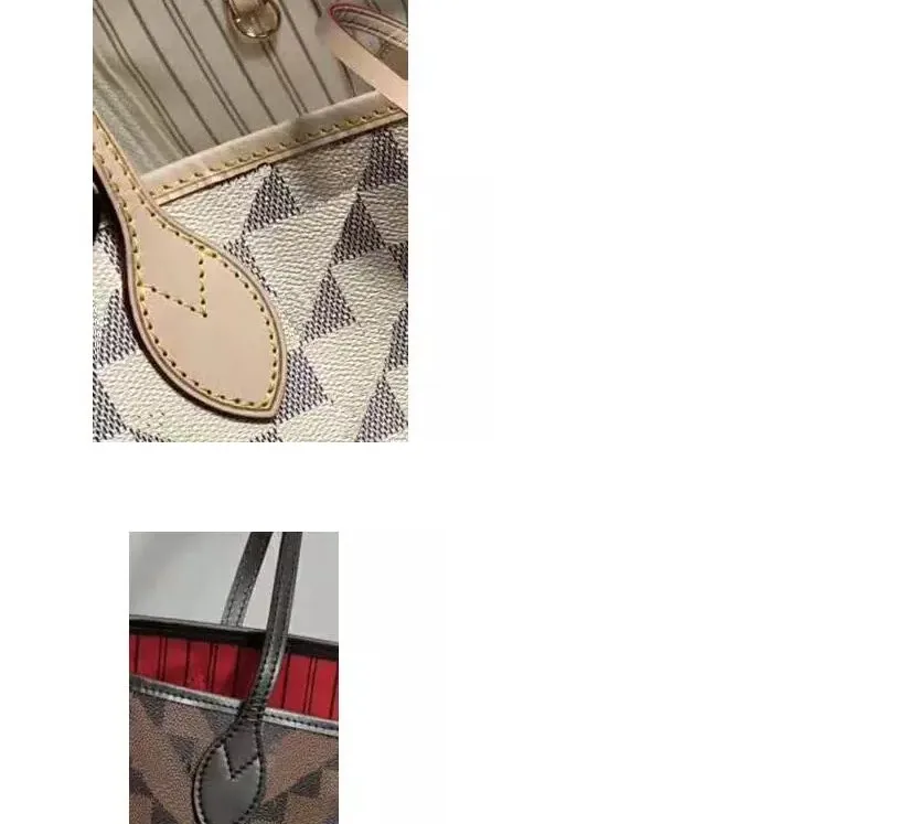 

Excellent Quality Neverful Bag Women Shopping Bag Luxury Brand Monogrom Never Shoulder Bag Canvas Leather Full Handbags MM/G