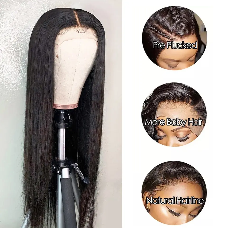 

Human hair lace front wig Factory price High Quality Cuticle Aligned Unprocessed 13*4 4*4Lace wig brazilian hair Wholesale