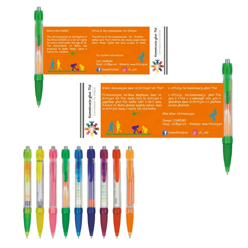 
custom printed advertising retractable pull out banner pens flag ballpoint pen 