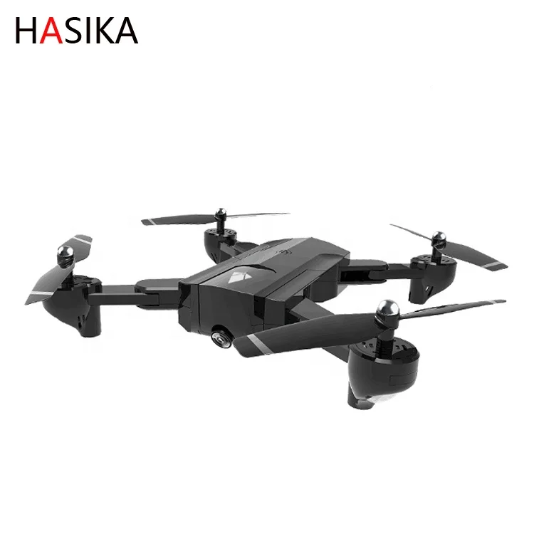 

Folding aerial optical flow dual camera remote control quadcopter 4k drone, Black