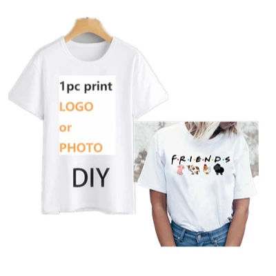

2021 Custom print oversized T-shirt letters O neck Short Sleeve valentine white cotton tshirt women