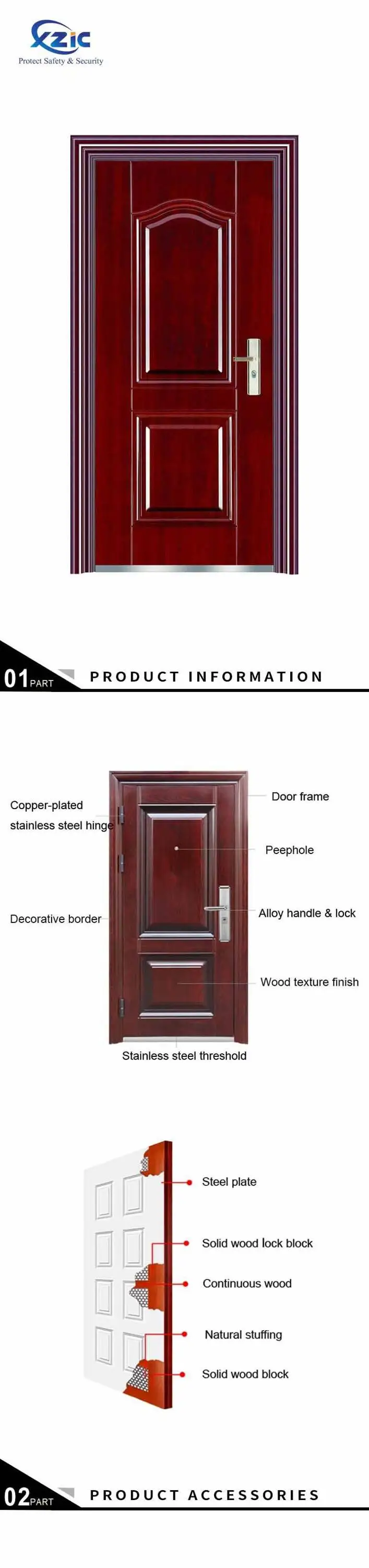Residential wrought iron door inserts steel wood security screen doors and frames