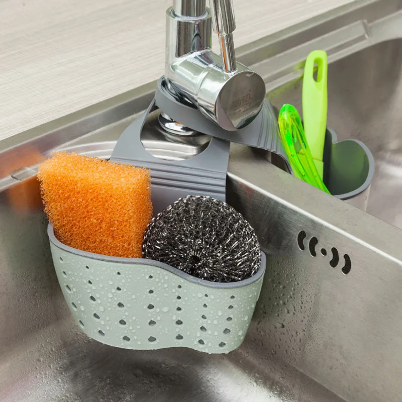 

Useful Suction Cup Sink Shelf Soap Sponge Drain Rack Kitchen Sucker Storage Tool Bathroom Holder Sink kitchen Accessories Wash