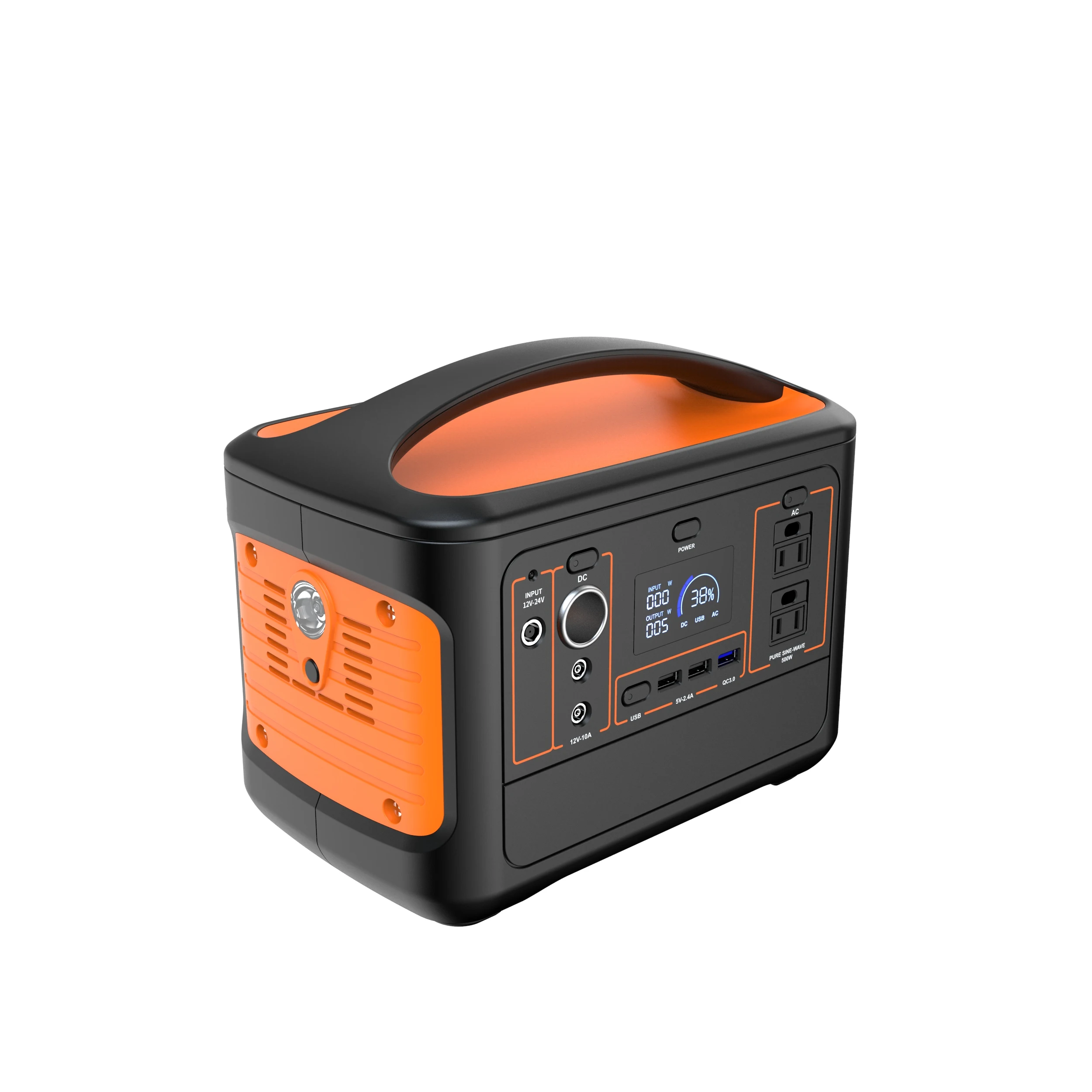 

Multifunctional outdoor solar charging 500w emergency power supply for travel and emergency