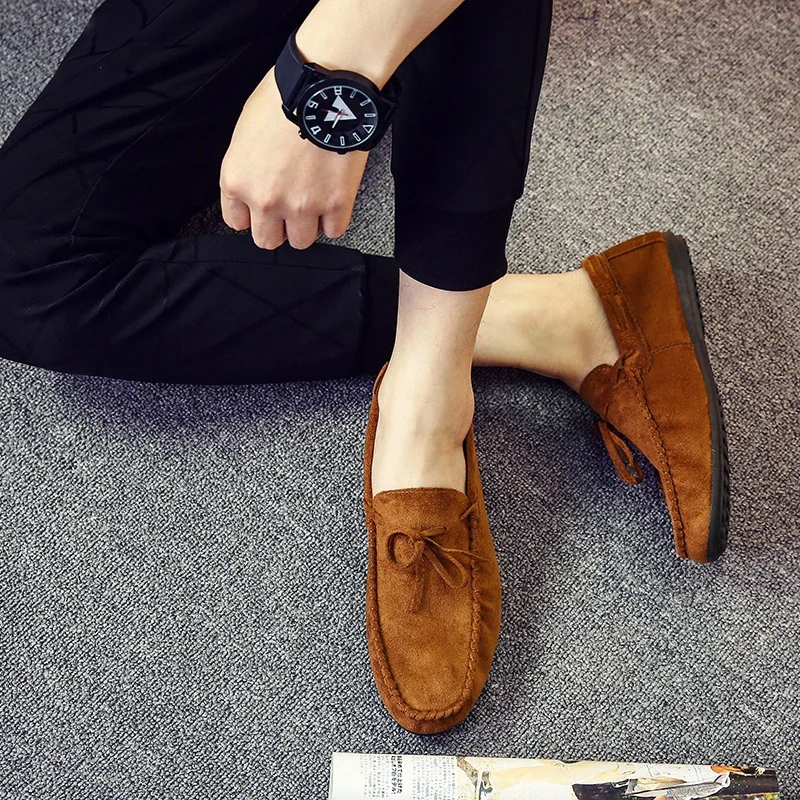 

2021 Hot Sale Suede Loafers, Men Casual Genuine Leather Shoes, Men Dress Shoes, Colorful
