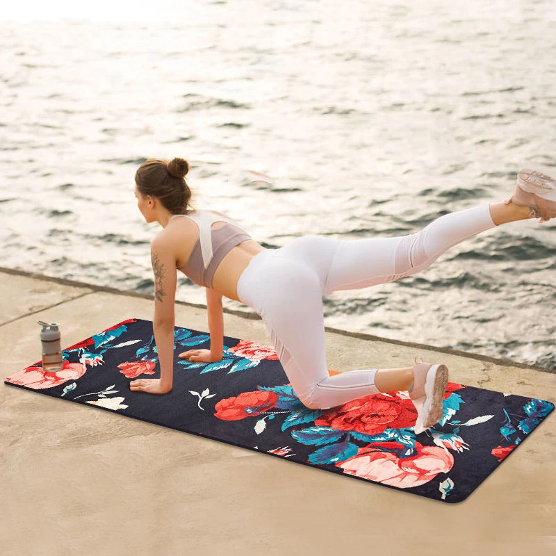 

Flower Printing Suede 6MM Thick Eco-friendly Slip-resistant Hot Best Yoga Mat SBS Pilates Mats Fitness Mattress, 7 colors