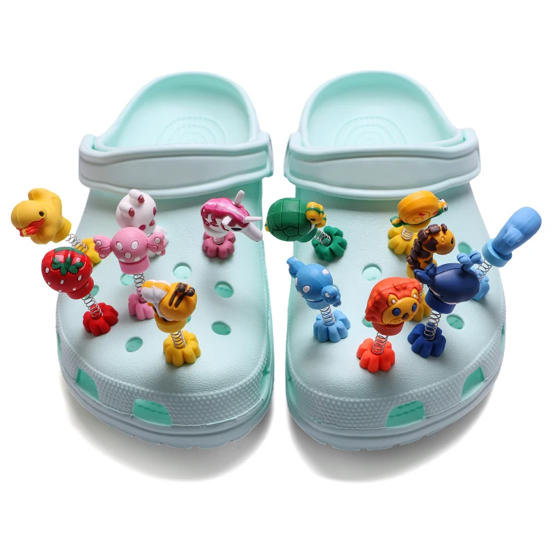 

Wholesale New Design Clogs Diy Animal Springs 3d Cartoon Charm Pvc Shoe Accessories