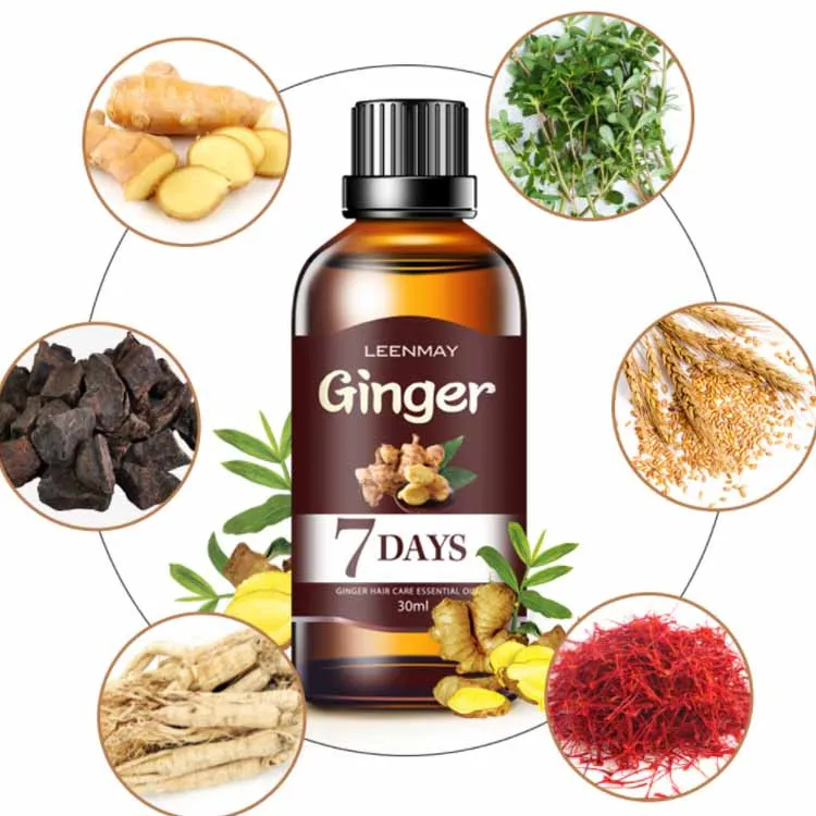 

Fast Hair Growth Dense Regrowth Ginger Serum Oil Anti Loss Treatment Essence oil, Brown