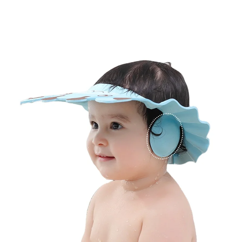 

Baby Shower Cap Adjustable Hair Wash Hat Safe Children Adjustable Shower Caps