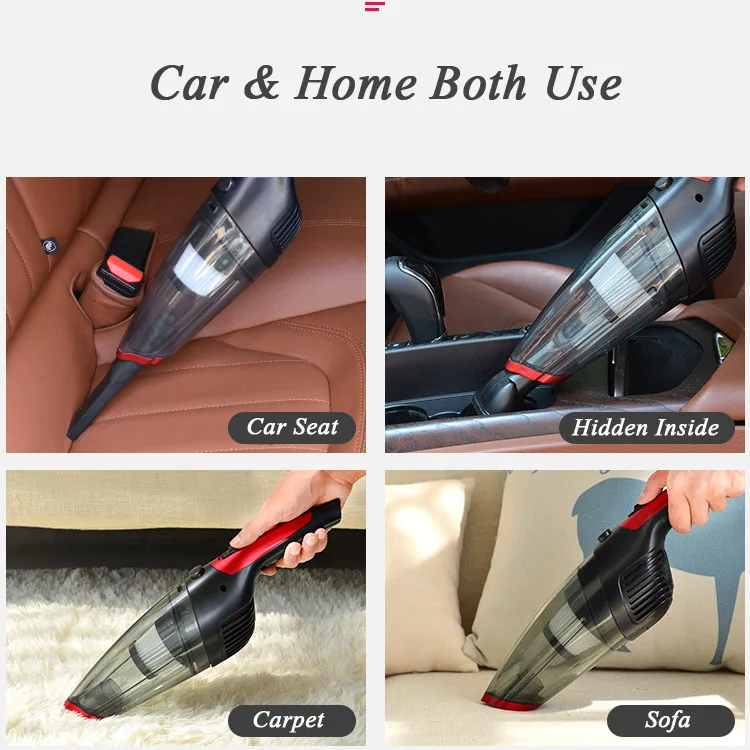 
6800Pa 12V Wired/Wireless 7.4V Vacuum Cleaner For Car And Home Pet Use 