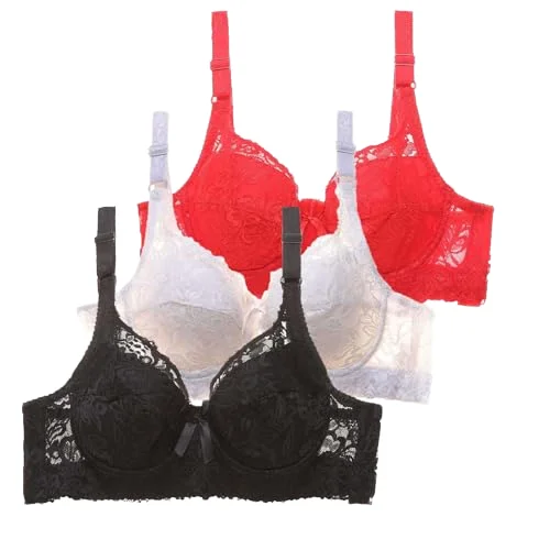 蕾丝装饰无钢圈Adjustable肩with Sports Bra