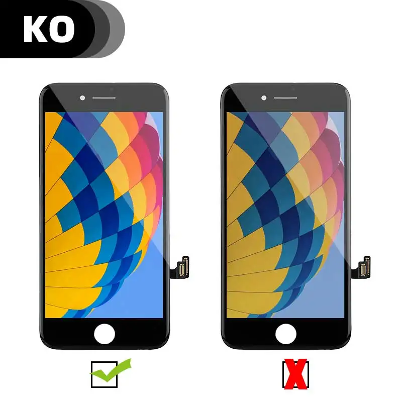 Free Shipping Mobile LCD for iphone 6 7 8 X screen replacement,KO premium quality for iphone 6 7 8 X lcd oem