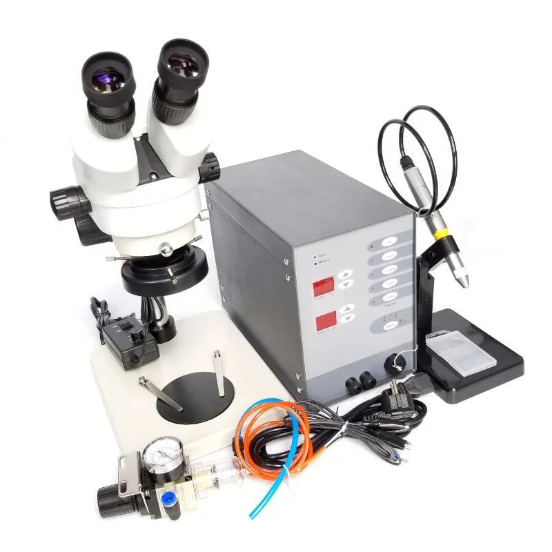 

Hajet 150A argon arc welding machine with 7X-45X microscope jewellery spot welder