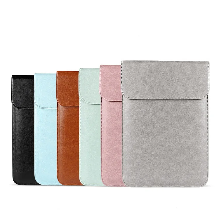 

Water resistant 2 in1 lightweight laptop cover bag new vegan PU leather laptop protective sleeve case for Macbook ipad mini