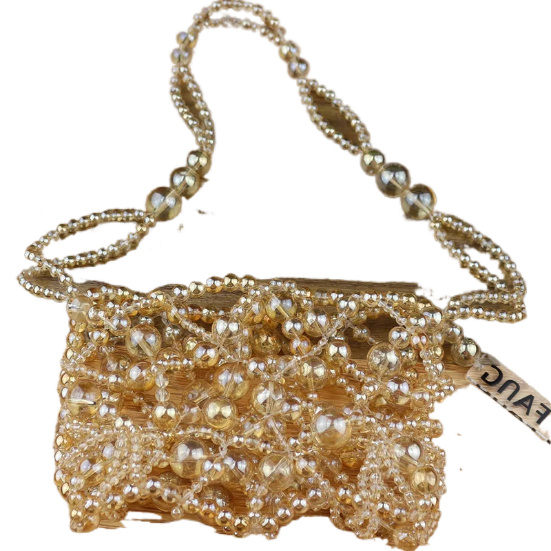 

Glass beads bag Korean fashion beads artificial beaded bag