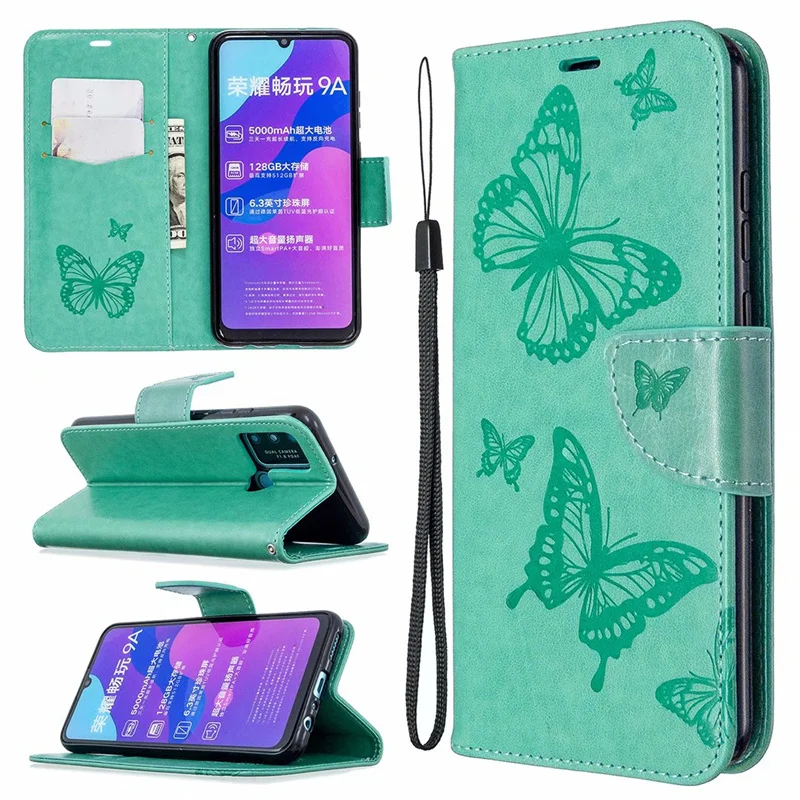 

Flip Wallet Book Case PU Leather Cover With Card Slots Stand For Motorola Moto E30/E40 E30 E40 Butterfly embossing cases, 6 colors
