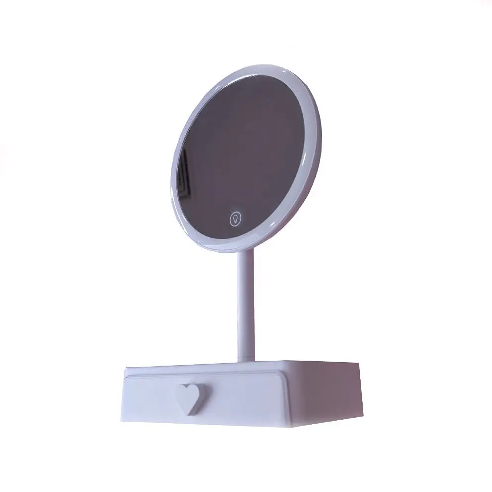

Yaeshii Hot Selling Natural light rechargeable smart portable led makeup mirror with led light