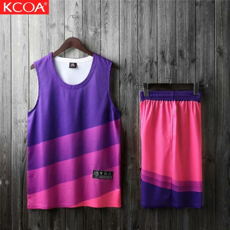 

Top Sale 100% Polyester Mens Purple Basketball Jersey Clothes