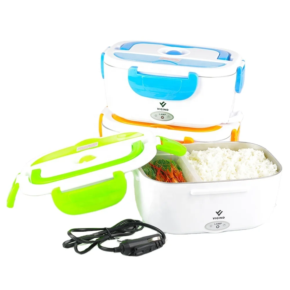 

B10-1100 High Quality 12V Car Charge Cable Portable Electric Lunch Box Stainless Steel Heating Lunch Box
