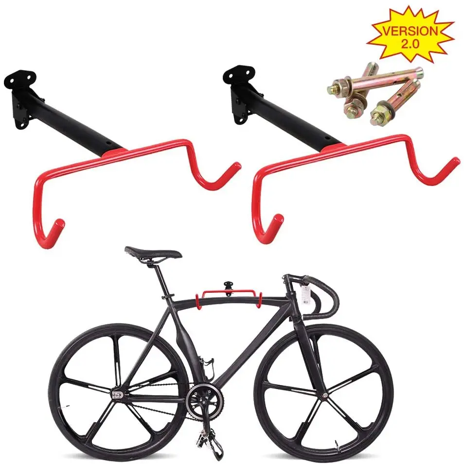 批发金属自行车衣架壁挂式重型自行车架自行车挂钩衣架挂钩