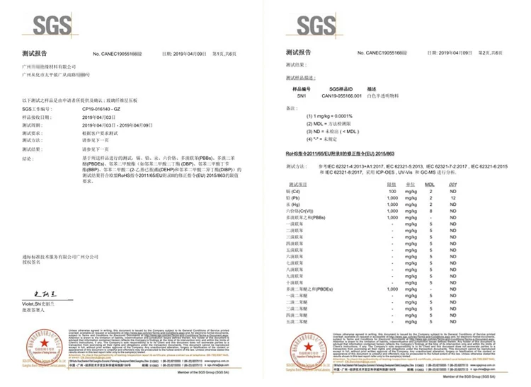 Sgs сертификат образец