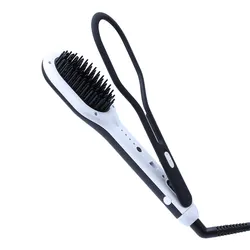 Comb brush ionic hair straightener brush  Heat Str