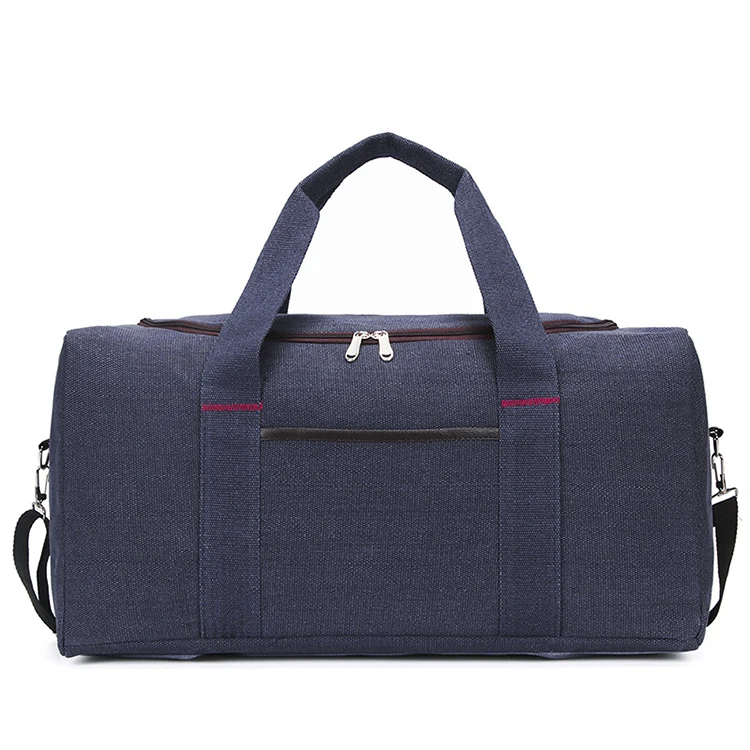 

mens luggage duffle bag large women clothing duffel storage bag canvas travel tote bag, Black