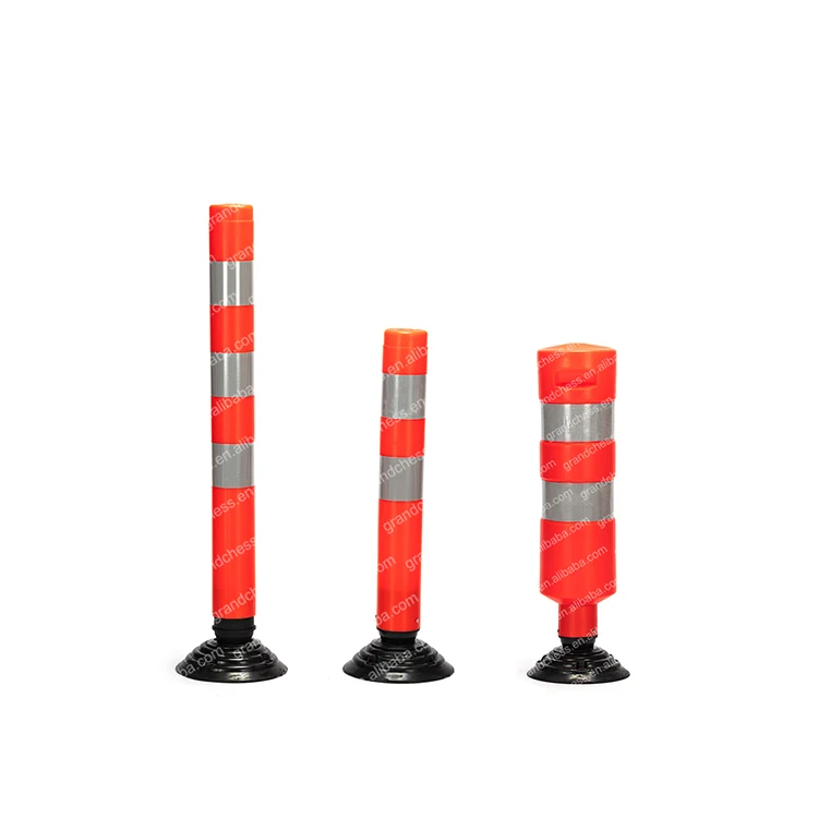 
Custom EVA bollard with 3pcs reflectors flexible round delineator 