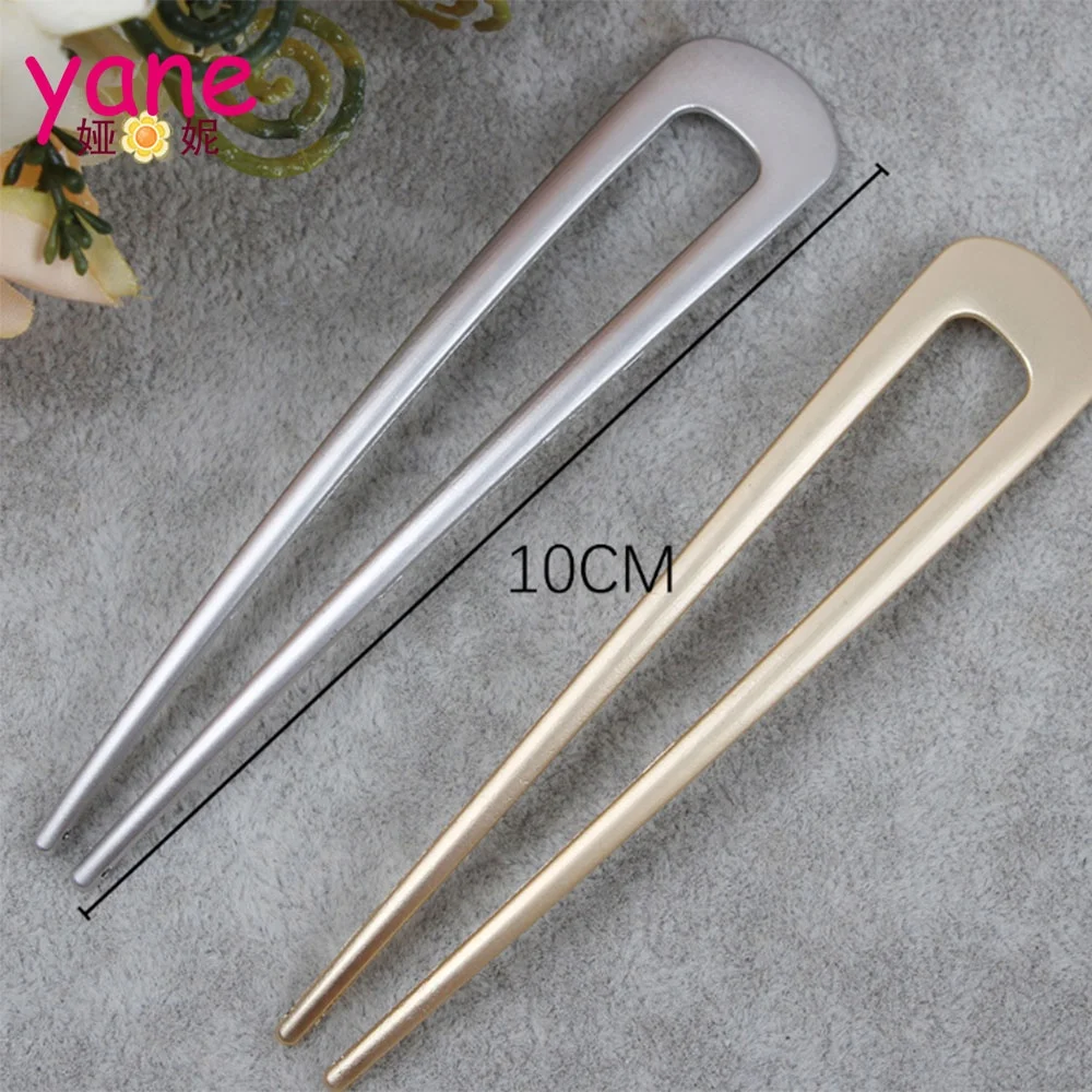 

Fashion metal hair accessories about U-shape metal hairpin customize the gold sliver and size is 10 cm for women