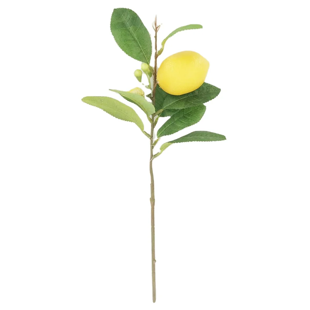 

Artificial Plant Branches Faux Lemon Stems Spring Fruit Picks Greenery Plants Ornament for Wedding DIY Crafts Table Centerpiece, Green, yellow and other customized...