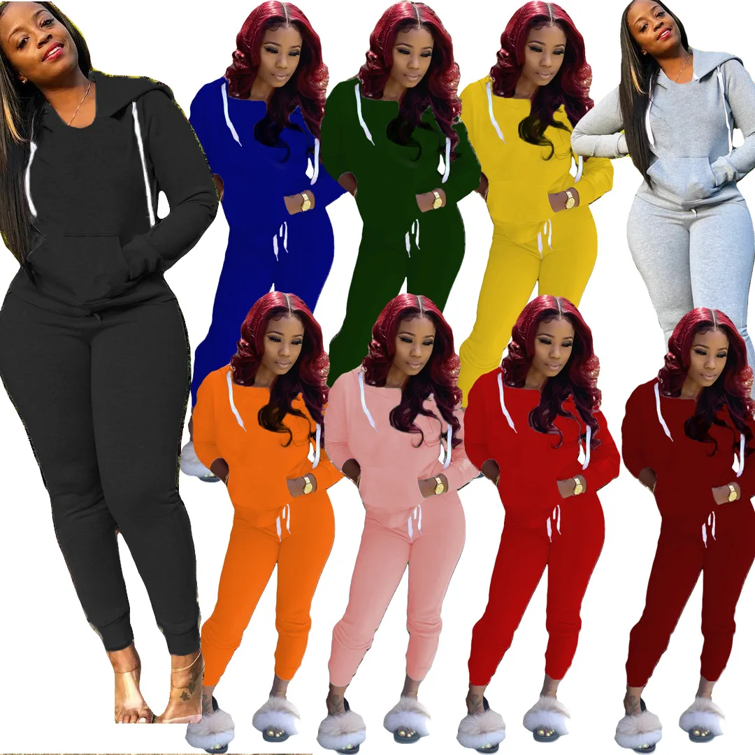 

147 wholesale gym fitness casual fall clothing zipper tracksuit jogger sweatsuit set for women, Yellow, black, pink, orange, blue, burgundy, gray, red, green