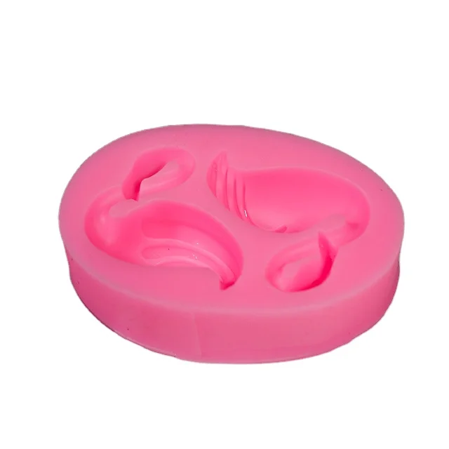 

Baking tool Flamingo-shaped silicone chocolate cake mold cake decoration mold, Pink