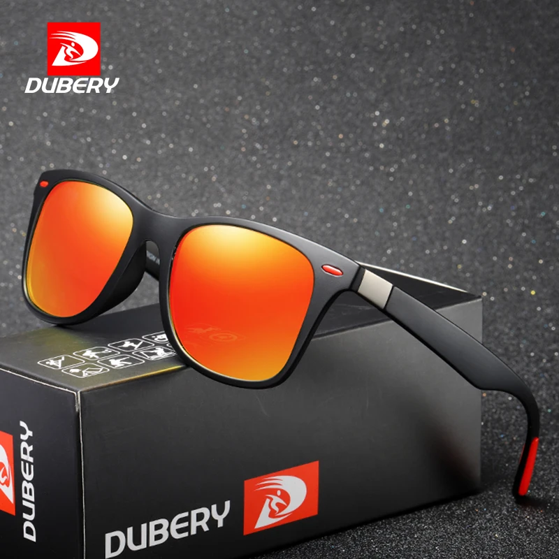 

DUBERY Brand 2020 Wholesale Cheap Vintage Sunglasses Polarized Men's Sun Glasses For Men Square Shades Driving Black Oculos Male