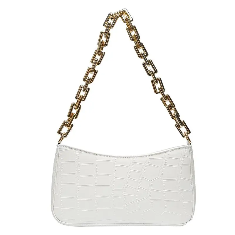 

Stone Pattern PU Leather Chain Shoulder Small Armpit Bags Fashion Lady Handbags Women Bag