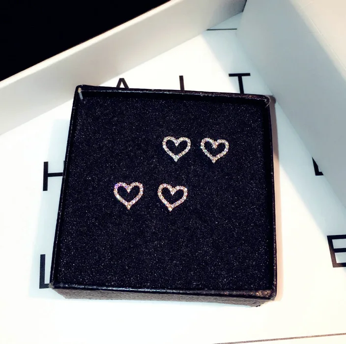 

Fashion Jewelry Wholesale Price KYED0143 CZ Earring Shiny Heart shape 3A Zircon Earring for Women