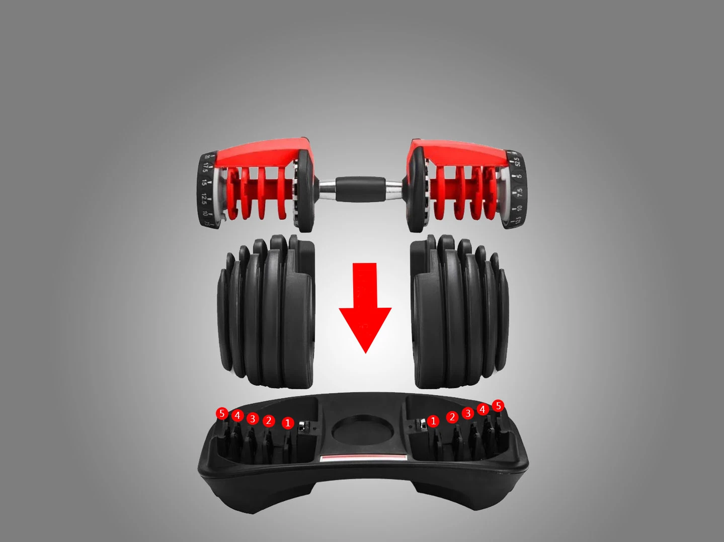 40kg 88lb Adjustable Weights Dumbbell Set Carton Steel Men Customized