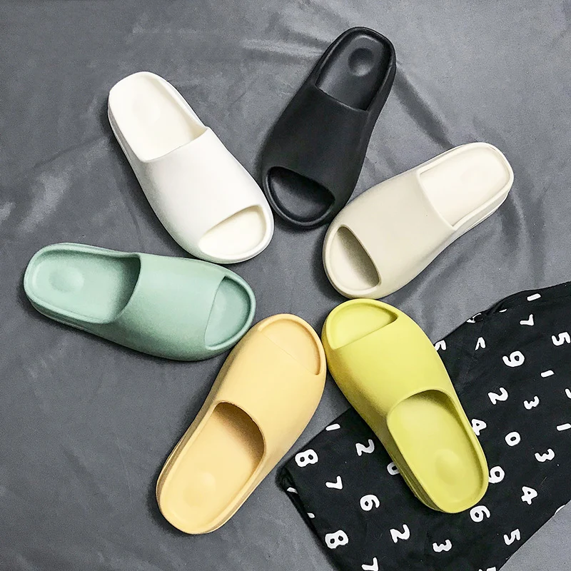 

Original Unisex Black Bone 380 Custom Logo Brown Green Women Mens Sandal Shoe Baby Kid Yeezy Plush Slipper Slide with Box, 7 colors