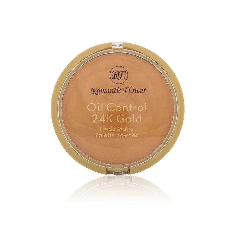 

Own branded glamour super lasting waterproof oil control dark skin 24k gold powder on sponges