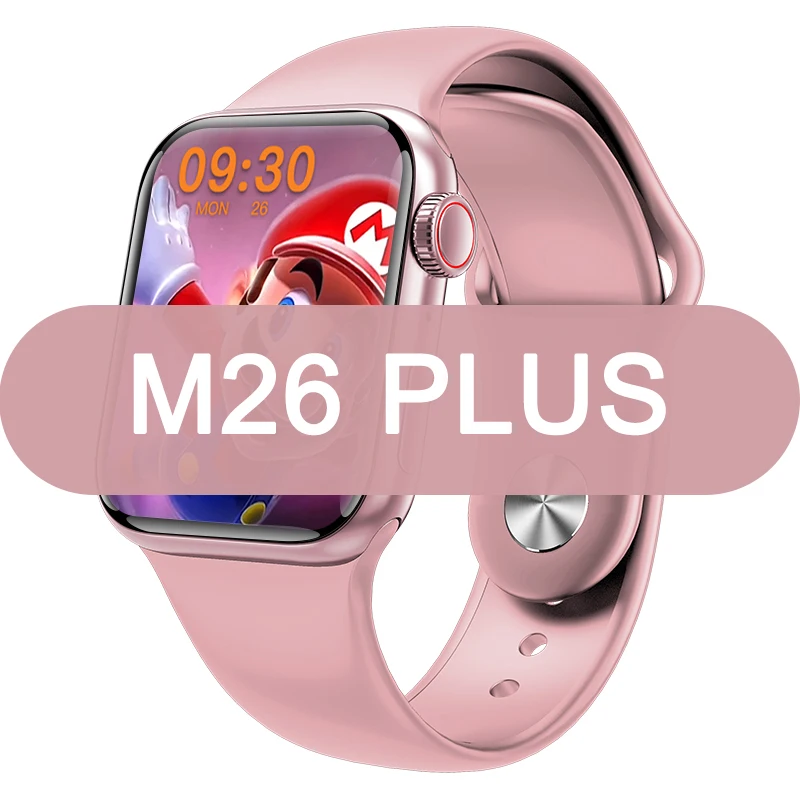 

New Arrival Fashion 1.75 Inch Large Montre Intelligente Smartwatch M26 Pro Bracelet M26 Plus Smart Watch, Pink,black,red,white,purple,blue