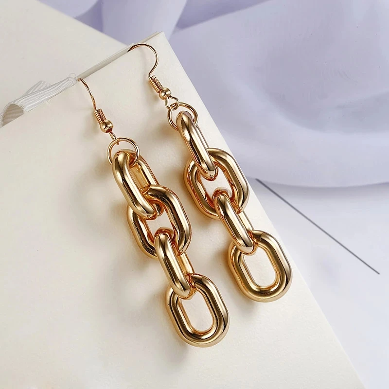 

Hip Hop Earrings Personality Pendant Earrings Twisted Earrings for Women