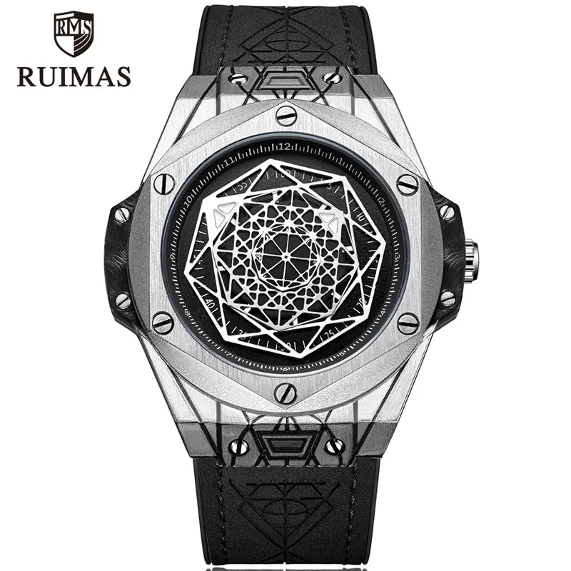 

RUIMAS RL533G Luxury Top Brand Quartz Watches Men Leather Strap Military Sports Wristwatch Waterproof Watch Relogios Masculio