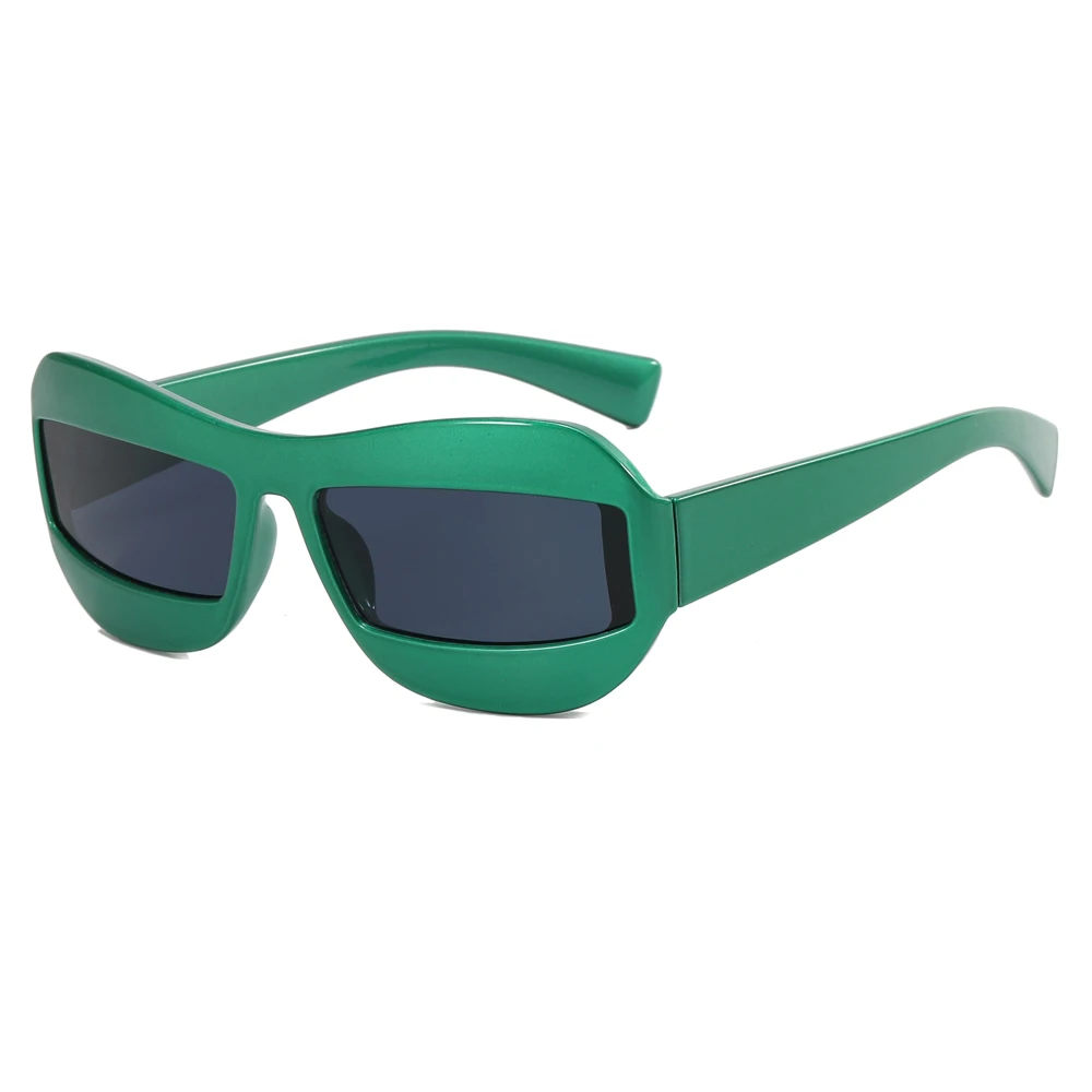 

Superhot Eyewear 40737 Fashion 2023 Oversize Chunky Irregular Wrap Around Rectangle Sunglasses