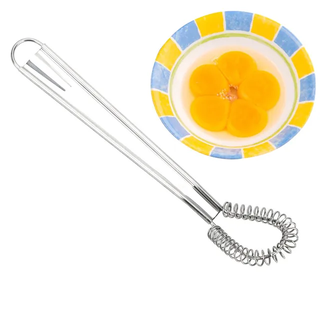 

Stainless Steel Spring Stirring Foamer Whisk Kitchen Accessories Mini Kitchen Accessories, As photo