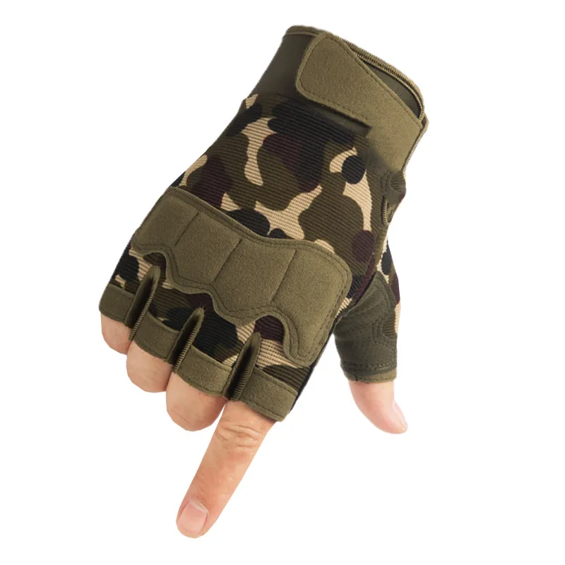 

Army Military Tactical Half Finger Bicycle Camouflage Gloves Men Women Sports Climbing Fitness Driving Gloves Special Forces, 3 colors available