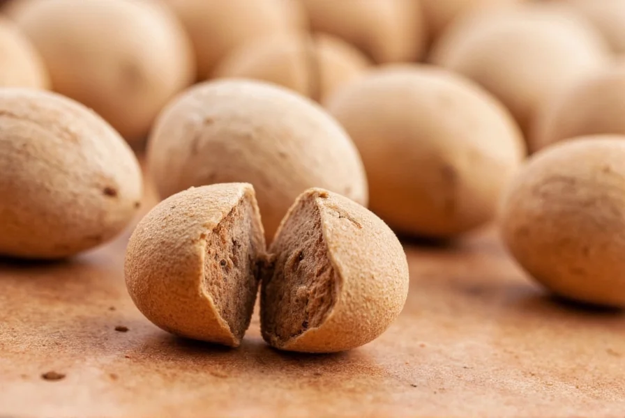 Nutmeg tree with fruit showing the seed and mace covering in natural habitat