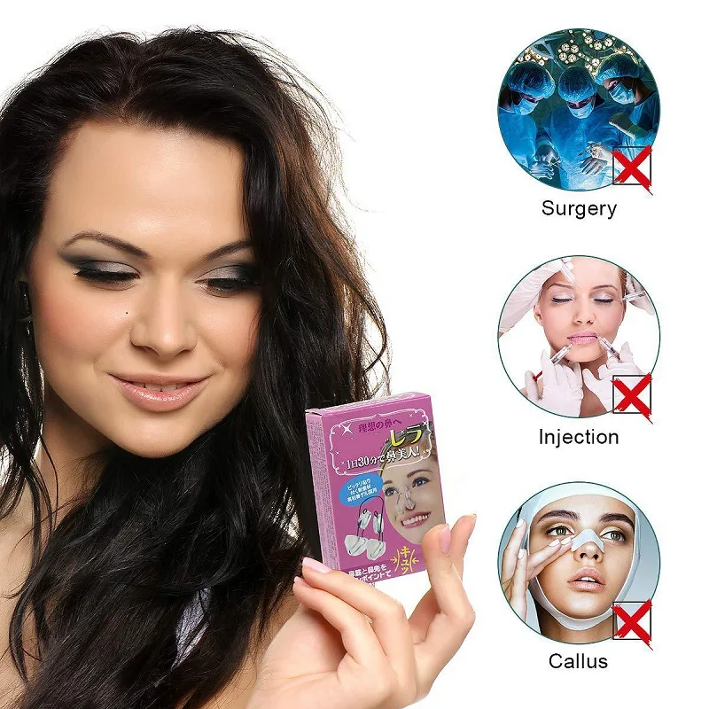 

New design 3D beauty nose up artifact beauty nose clip / nose clips non piercing, Customized color