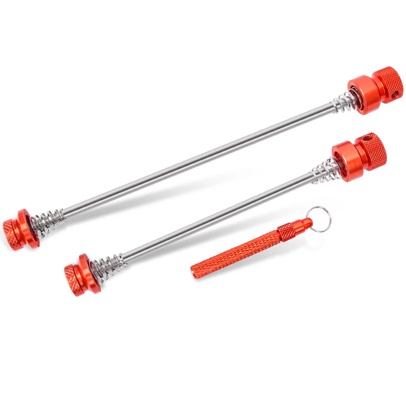 

Lebycle MTB quick-release center shaft anti-theft hollow shaft front and rear axle lightweight folding aluminum alloy screws