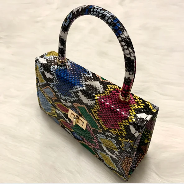 

Wholesale Fashion Ladies Evening Clutch Bags Purses 2020 Snake Leather Fancy Clutches, Color